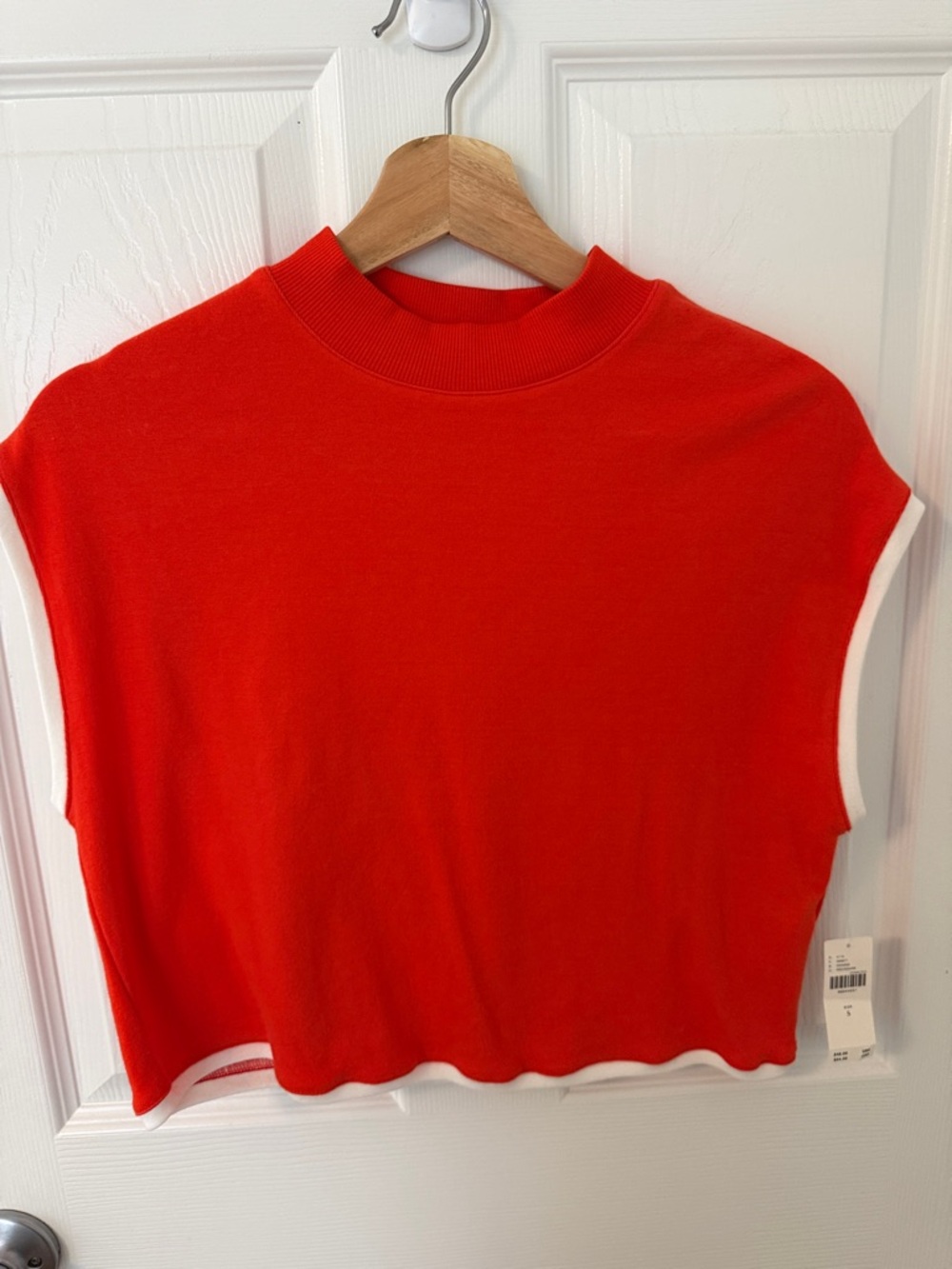 Anthropologie Orange and White Top - S